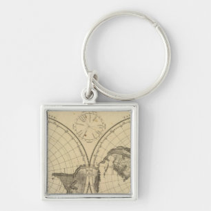 World land surface keychain