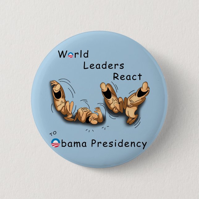 World Leaders React (Obama) 2 Inch Round Button (Front)
