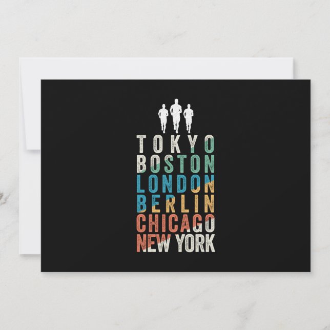 World Major Marathon Cities Invitation (Front)