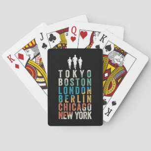 World Major Marathon Cities Playing Cards