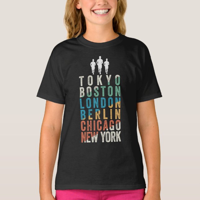 World Major Marathon Cities T-Shirt (Front)