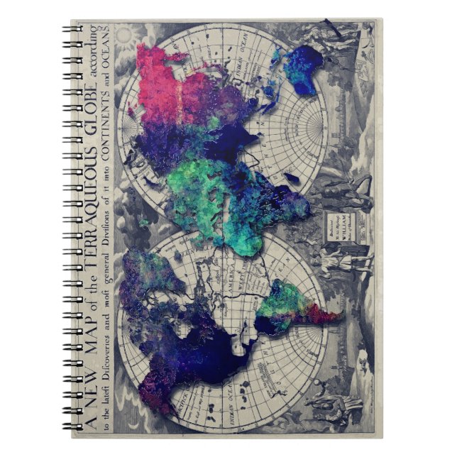world map 15 notebook (Front)