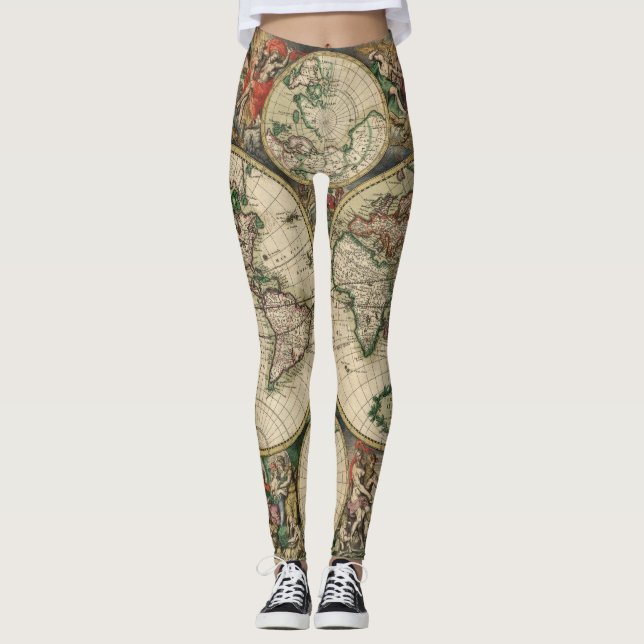 World Map 1689 Leggings (Front)