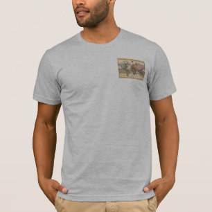 World Map 1700s Antique Continents  T-Shirt