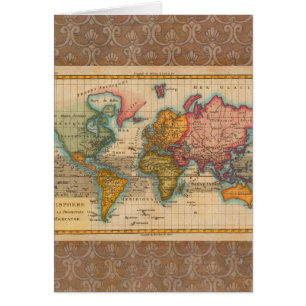World Map 1780 Bonne Antique Planisphere