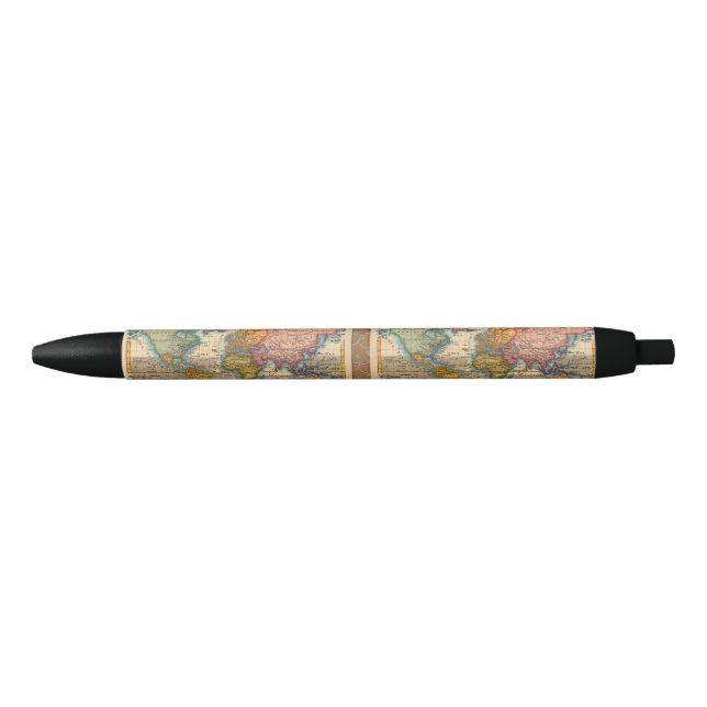 World Map 1780 Bonne Antique Planisphere  Black Ink Pen (Front)