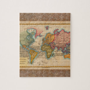 World Map 1780 Bonne Antique Planisphere Jigsaw Puzzle