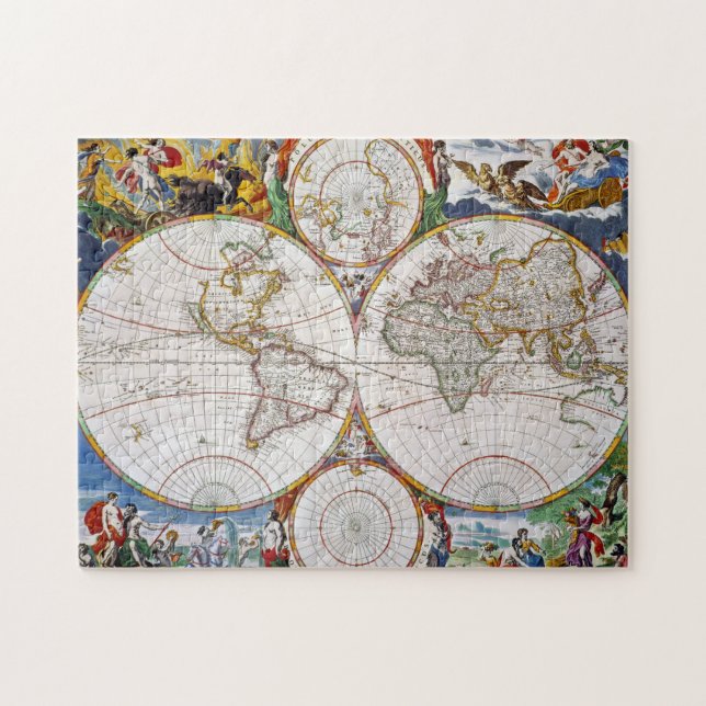 WORLD MAP, 17th CENTURY Jigsaw Puzzle (Horizontal)