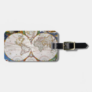 WORLD MAP, 17th CENTURY Luggage Tag