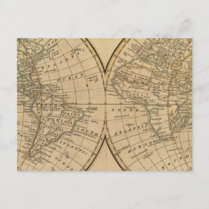World Map 3 Postcard