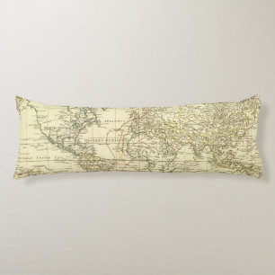 World Map 5 Body Pillow