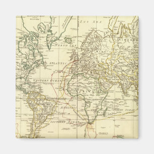 World Map 5 Magnet