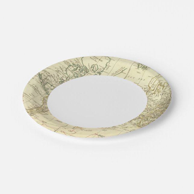 World Map 5 Paper Plate (Angled)