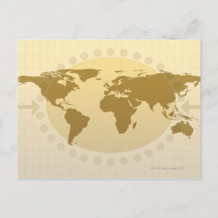 World Map 5 Postcard