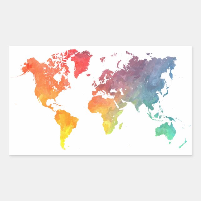 world map 5 sticker (Front)
