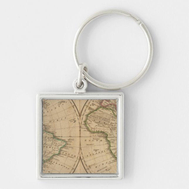 World Map 7 Keychain (Front)