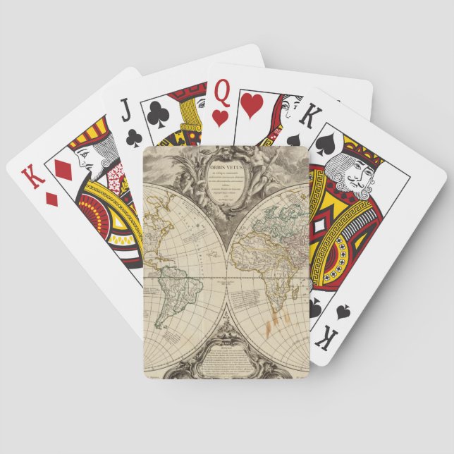 World Map 8 Playing Cards (Back)