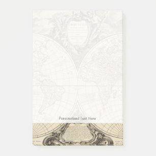 World Map 8 Post-it Notes