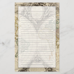 World Map 8 Stationery