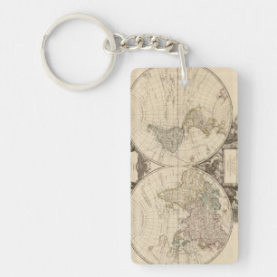 World Map 9 Keychain