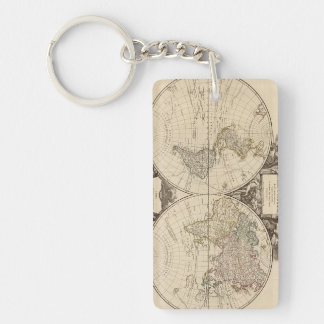 World Map 9 Keychain (Front)