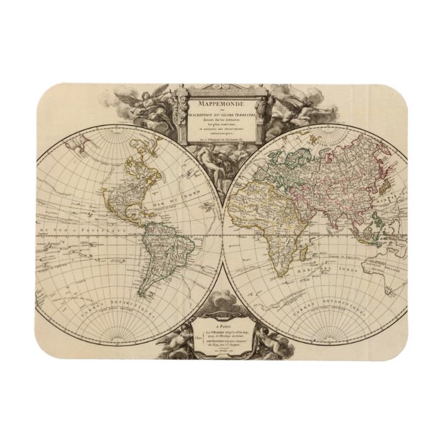 World Map 9 Magnet (Horizontal)