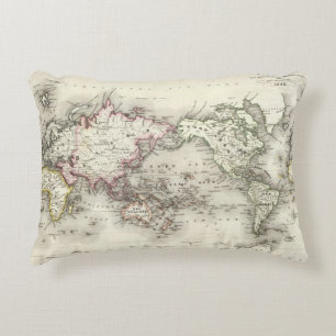 World Map Accent Pillow
