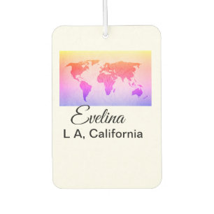 World map add name text place country city text mi air freshener