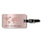 World Map Address Let The Adventure Begin Rose