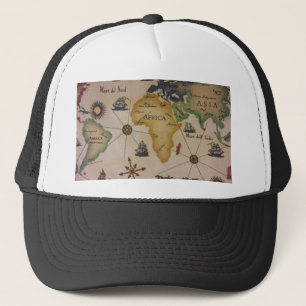 World Map - Africa Trucker Hat