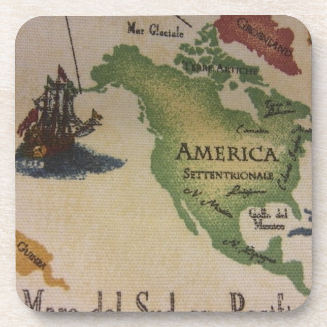 World Map - America Coaster (Front)