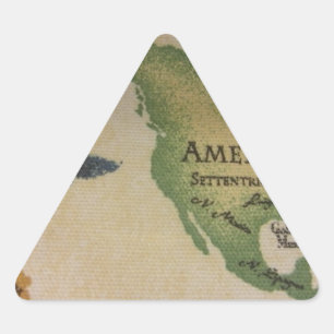 World Map - America Triangle Sticker