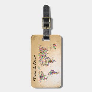World Map and Travel the World Luggage Tag