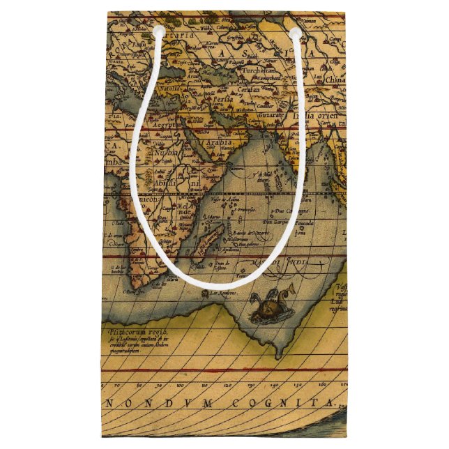 World Map Antique Ortelius Europe Travel Small Gift Bag (Front)