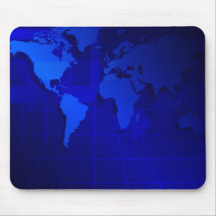 World Map Background Mouse Pad