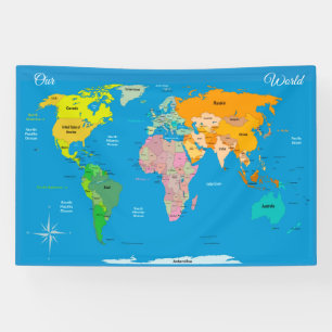 World Map  Banner