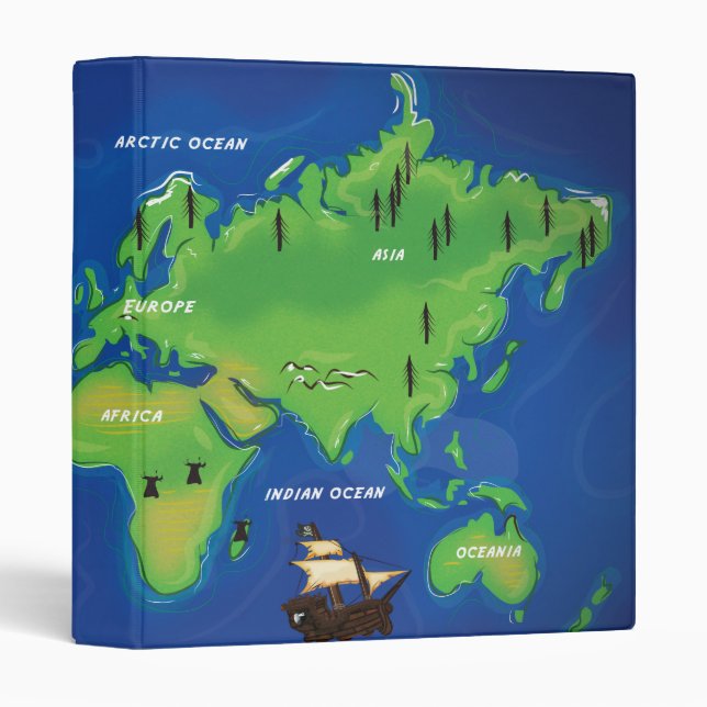 World Map Binder (Front/Spine)