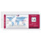 World Map Birthday Boarding Pass Ticket