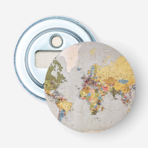 world map bottle opener