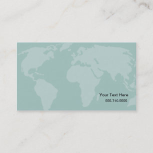 world map business card
