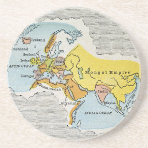WORLD MAP, c1300. Coaster