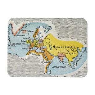 WORLD MAP, c1300. Magnet