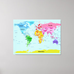 World Map Canvas Print