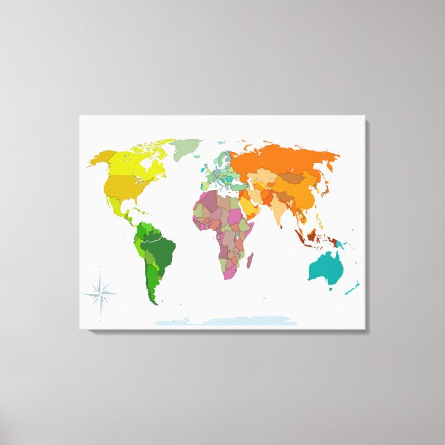 World Map  Canvas Print (Front)