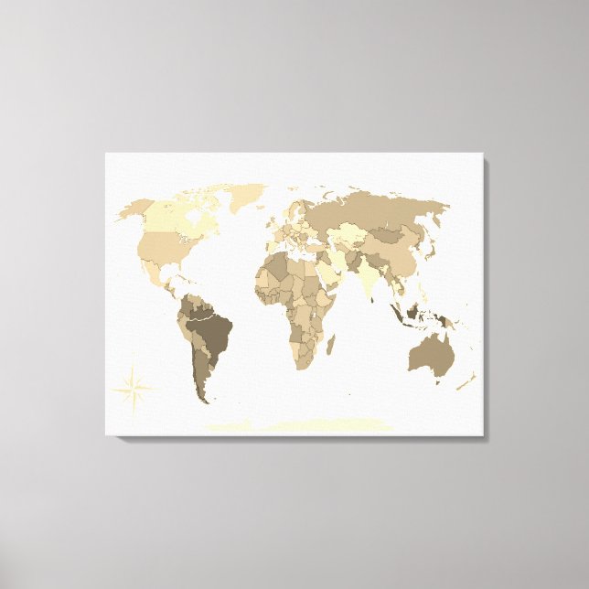 World Map  Canvas Print (Front)