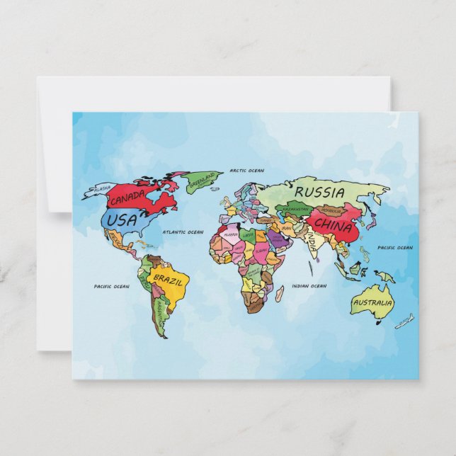 World Map Card (Front)