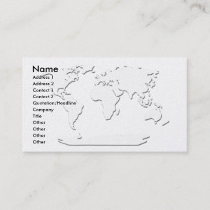 World Map Carte de visite Gold