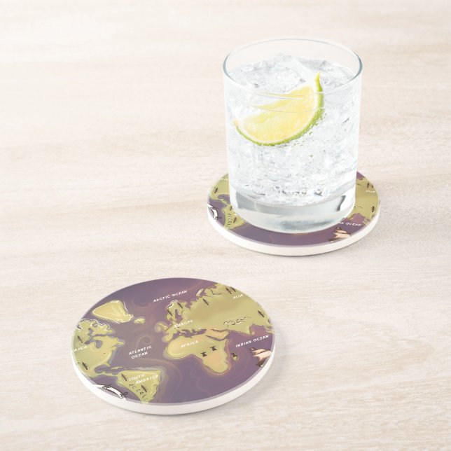 World Map Coaster (Side)