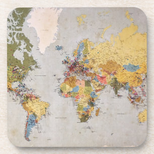 world map coaster