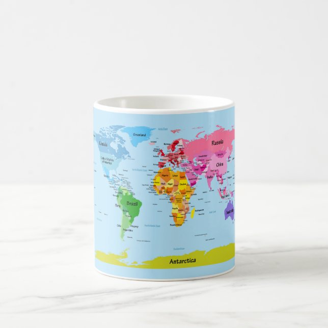 World Map Coffee Mug (Center)